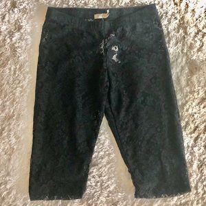 Black lace pants with tag